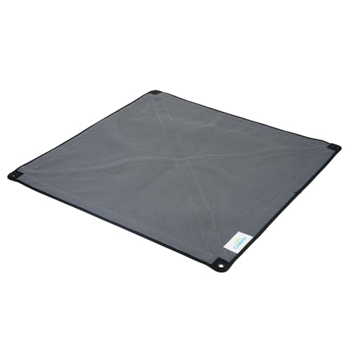 Coolaroo On The Go Cooling Elevated Dog Bed Replacement Cover, Portable for Travel & Camping, Collapsible for Storage, King, Steel Grey - size: King