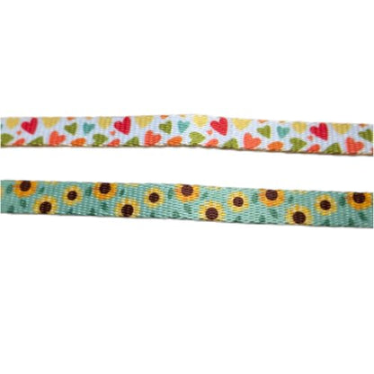 Pack of 2 Cat Collars Breakaway with Bell Safety Buckle, Sunflower & Heart Style, Adjustable Cute Comfy Kitten Collars for Girl Boy Kitty Puppy Small Pets, 8-11" - color: Hearts & Sunflower
