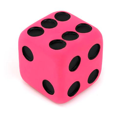 CHIWAVA 4 Pack 1.7" Squeaky Latex Dog Toys Dice Puppy Fetch Interactive Play for Small Dogs