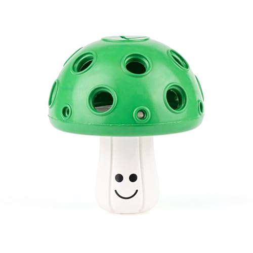 Fuzzl Eco Rubber Large Magic Shroom Puzzle Enrichment Toy - Green - Long Lasting Dog Treat Toys for Aggressive Chewers Strong Dog Toy for Dogs Durable Puppy Chew Toys - style: Mushroom Green