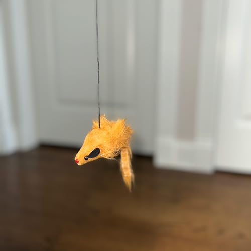 SPOT A-Door-Able Bouncing Mouse Cat Toy - Hanging Rattle & Catnip Interactive Toy, Entertain Cats for Hours, Indulge Natural Hunting Instincts, Provide Mental Stimulation, Suspend From Any Door Frame