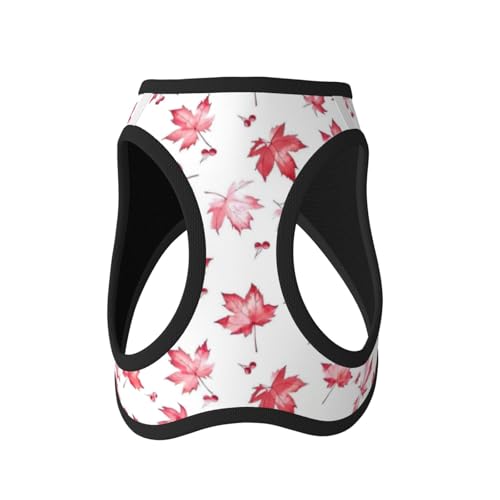 Maple Leaf Pet Harness Escape Proof Dog Harness Adjustable Mesh Padded Reflective Dog Vest Harness and Leash Set Medium - color: Style 5, size: Medium