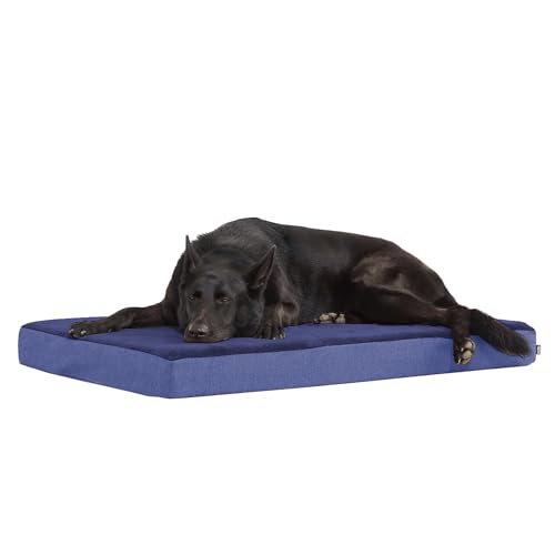 Barkbox Orthopedic Dog Bed with Memory Foam - Comfortable, Durable & Machine Washable Pet Bed - XL - Navy - color: Navy, size: X-Large