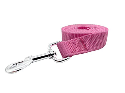 Nylon Dog Training Leash, Traction Rope, 4/5/6 Feet Long, 3/4 Inch 1 Inch Wide, for Small and Medium Dogs (1'' x 4 FT, Pink) - color: Pink, size: 1'' x 4 FT