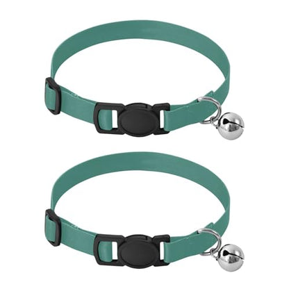 Sea Turtle Green Easy to Clean Cats Collar 2 Pack Cat Neck Collar - color: Sea Turtle Green