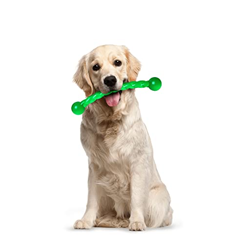 Dog Chew Toys 11'' Long for Small/Medium Dogs Aggressive Chewers, Rubber Puppy Dog Rope Toys Knot Dental Teething Toys Almost Indestructible Washable - size: 11''