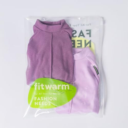 Fitwarm 2 Pack Lightweight Fleece Dog Pajamas, Warm Winter Dog Clothes for Small Dogs Boy Girl, Cozy Pet Onesie with Feet, Violet Purple, Small - color: Purple, size: Small