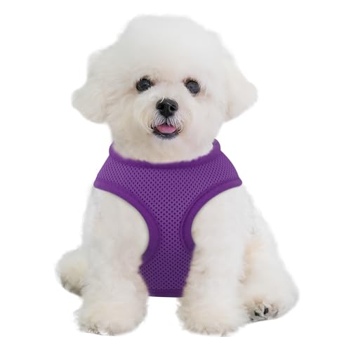 MoNiBloom Dog Harness for Small Sized Dog, Soft Puppy Padded Vest for Walking, Running, Training - Purple, XS - color: Purple, size: XS