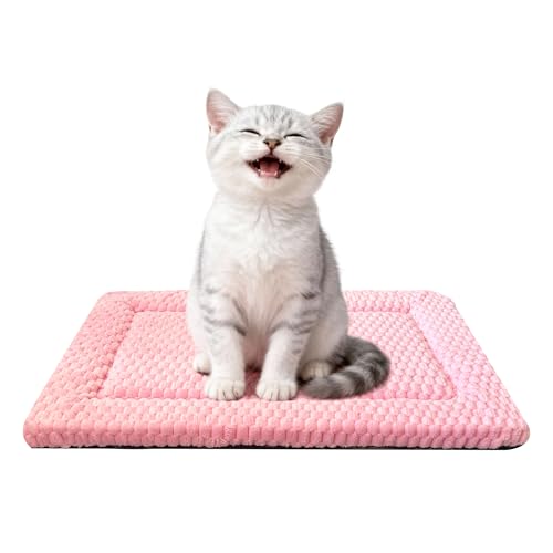 Dog Bed Mat - Dog Crate Pad - Reversible Mat for Pet Comfort - Soft Bed Crate Pads with Dual-Sided Design for All Seasons (Pink, 18" L x 14" W x 1.5" Th) - color: Pink, size: 18"L x 14"W x 1.5"Th