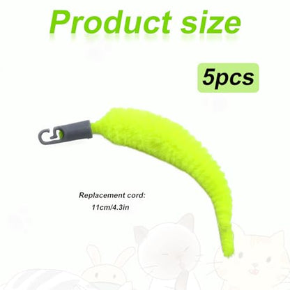 BOXOB 5 Pcs Cat Ball Toy Replacement Tails, Interactive Cat Toy Tail Accessories Cat Toy Automatic Moving Ball Replacement Rope Compatible with 2.0