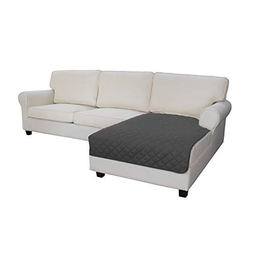 Easy-Going Sectional Couch Covers for Dogs L Shape Sofa Cover Reversible Sofa Slipcover Chaise Lounge Cover Furniture Protector Cover for Pets Dog Cat (42 x 52 inches, Dark Gray/Dark Gray) - color: Dark Gray/Dark Gray, size: 42" x 52"
