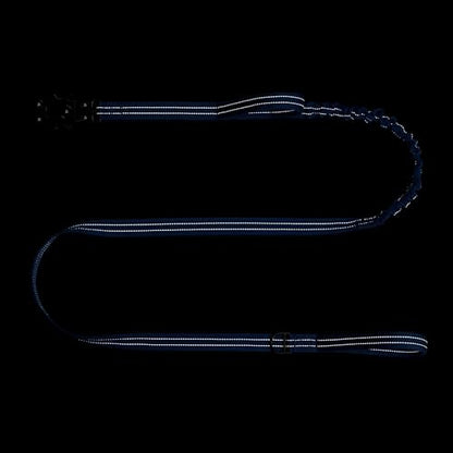 ICEFANG Tactical Dog Leash,K9 Training Walking Bungee Lead with 2 Control Handle,Heavy Duty Quick Release Metal Clasp,for Medium Large Breed (Reflective Blue, 6 FT) - color: Reflective Blue, size: 6 FT