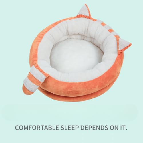 Ultra-Plush Donut-Shaped Cat Bed with Washable Cushion - Cozy Thermal Pet Sleeping Bag for Cats & Small Dogs, Indoor Winter Warmth, Anxiety-Relief Design(Gray) - color: Gray