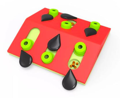 Interactive Dog and Cat Games Treat Hiding Challenge Mental Stimulation with Rewards (10 Inch Melon Madness Cat Game) - size: 10 Inch Melon Madness Cat Game