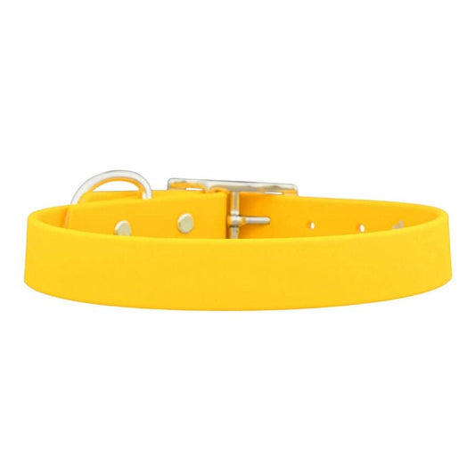 dogIDs Waterproof Soft Dog Collar - Odor Resistant, Safe, Comfortable, Durable, Adjustable, Made in The USA - Yellow, 1 in X 16 in (Fits Neck Sizes: 15-19 in) - color: Yellow, size: 1 in X 16 in (Fits Neck Sizes: 15-19 in)