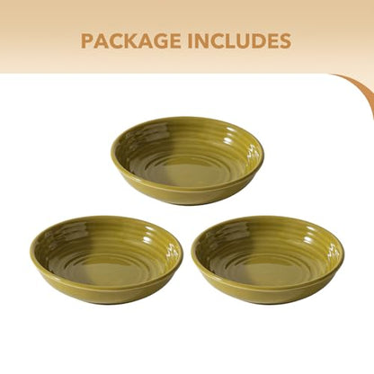 Havniva Ceramic Cat Bowl Whisker Friendly 5.5” Cat Dishes Shallow Cat Food Bowl Anti-Slip Pet Water Bowls for Indoor Cats, Wide Cat Food Dish Prevent Whisker Fatigue (3 Pack) - color: Matcha Green - A