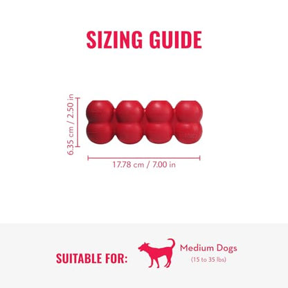 KONG Ring & Goodie Ribbon - Durable Rubber Treat-Dispensing Chew Toy for Dental Health - for Medium Dogs - size: Medium