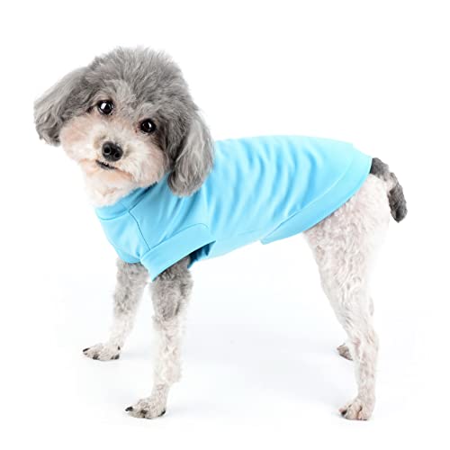 Zunea Small Dogs Shirts Quick Dry Summer T-Shirts Cooling Puppy Clothes Soft Sleeveless Vest Tank Top Breathable Stretchy Pet Girls Boys Chihuahua Apparel Sun Protection for Hot Weather Blue XXL - color: blue, size: XXL