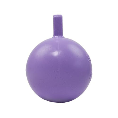 Jolly Pets Tug-n-Toss Heavy Duty Dog Toy Ball with Handle, 8 Inches/Large, Light Purple - color: Light Purple, size: Large (8 in)