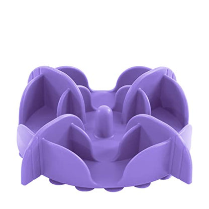 Jaoul Slow Feeder Dog Bowls Insert, 5.4 Inch Cuttable Slow Feeder Insert with 17 Octopus Suction Cups for Small Size Dog Food Bowl (Small, Purple) - color: Purple, size: Cuttable(Small)
