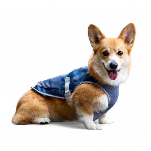 Spark Paws Dog Cooling Vest - SPF 50 UV Sun Protection - Summer Heat Relief Gear for Dogs, Lightweight, Evaporative Cooling - Dog Anxiety Relief Vest During Hot Days - Ice Blue, 2XL - color: Ice Blue, size: 2XL: 40-60lbs
