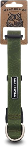 Wilderdog Waterproof Dog Collar - Repels Water & Dirt - Medium 13"-18" - Olive - color: Olive, size: Medium