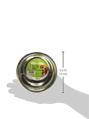 Van Ness Pets Small Lightweight Stainless Steel Dog Bowl, 16 OZ Food And Water Dish - size: 16 oz