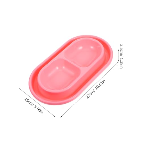 Alasum Raised Cat Bowls, Double Cat Food and Water Bowls with Non-Slip Mat, Elevated Pet Dishes for Indoor Pets, Spill-Proof Design, Easy to Clean - color: Pink