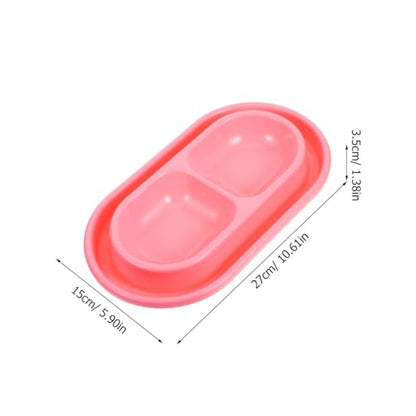 Alasum Raised Cat Bowls, Double Cat Food and Water Bowls with Non-Slip Mat, Elevated Pet Dishes for Indoor Pets, Spill-Proof Design, Easy to Clean - color: Pink