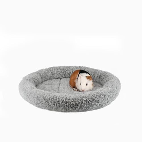 Small Cat Bed Mat, 11.81" Round, Self Warming Cat Mat with Pillow Around, Dog Kitty Curling Sleep Cushion, Soft Kitten Pad for Carrier/Crate, Rabbit Warm Bed, Antiskid Bottom, Small - size: Small(Round)