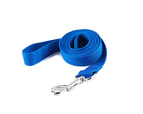 Nylon Dog Training Leash, Traction Rope, 4/5/6 Feet Long, 3/4 Inch 1 Inch Wide, for Small and Medium Dogs (1'' x 4 FT, Blue) - color: Blue, size: 1'' x 4 FT