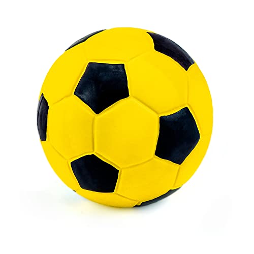 CHIWAVA 3PCS 2.7'' Squeak Latex Dog Toy Football Chew Fetch Throw Ball for Medium Dogs Interactive Play - size: 2.7" Medium Dogs 3 Pack