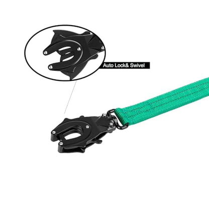 ICEFANG Tactical Dog Leash,K9 Training Walking Bungee Lead with 2 Control Handle,Heavy Duty Quick Release Metal Clasp,for Medium Large Breed (Teal, 6 FT) - color: Teal, size: 6 FT