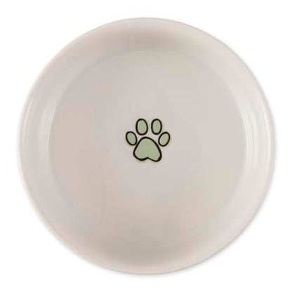 Bone Dry Ceramic Food Bowls, Non-Slip & Dishwasher Safe, Medium Set, 6x2 Desert Sage Check - color: Desert Sage Petite Check, size: Medium Set, 6x2"