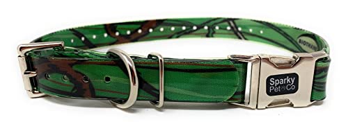 Sparky Pet Co Apollo E-Collar Replacement Strap, 3/4" x 26" Waterproof Biothane with Double Buckle & Quick Snap Clasp, Fits Garmin, Dogtra, SportDOG & Educator (Green Camo) - color: Green Camo, size: 3/4" Wide