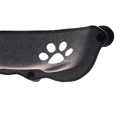 Gazechimp Cat Hammocks for Car with Window, Sill Sill Seat with Washable Cushion, Suction Cups Space Saving, Rest Seat, Grey