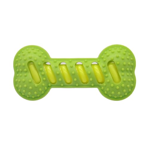 R.K.F Ultra Durable Chew Toy for Aggressive Chewers – Durable TPR Rubber, Teeth Cleaning Texture, Long-Lasting Tough Toy for Medium & Large Dogs — Blue, Orange, Green (Green) - color: Green