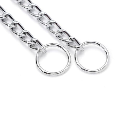 Silver Dog Chain Collars Metal Slip Link Training Dog Collar Heavy Duty Martingale Dog Collars for XXS XS Small Medium Large Breed Pets Boys Girls - color: Silver, size: XS(Neck Max 12inch)D2.0mm