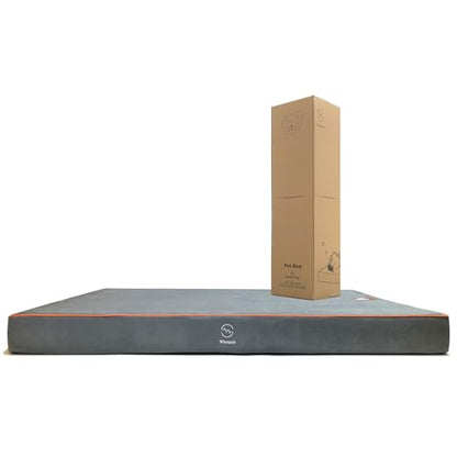 Hard-Wearing Orthopedic Dog Bed for Crate, 47x29 Inch, Made of Memory and HR Foam, Two-Sided Use, Providing Soft and Relatively Hard Support, with an Extra Inner Waterproof Protector (Gray) - size: XL（47"L x 29"W x 4"Th）