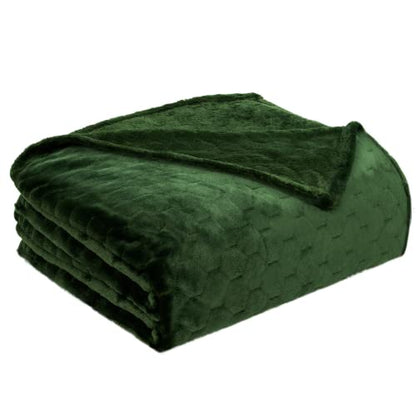 TOONOW Fleece Blanket Super Soft Cozy Throw Blanket 50" x 60", Lightweight Fuzzy Comfy Textured Flannel Blanket Warm Plush Throw Blankets for Couch, Sofa, Bed, Olive Green - color: Olive Green, size: Throw-50" x 60"