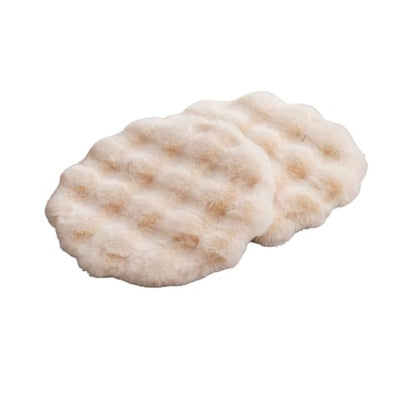 SHENGOCASE Pet Cushion Pad, Faux Fur Dog Cat Kneading Pillow, Crate Bed Insert, 16 Inches, 2-Pack - color: Beige, size: 16"