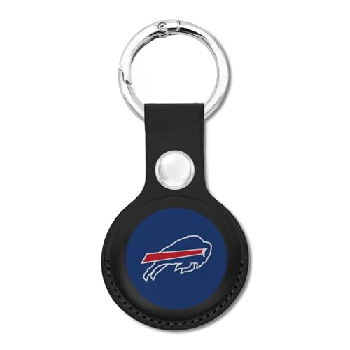 NFL Buffalo Bills Keychain Apple AIR TAG Holder for Dogs & Cats, Case for Apple Airtag Tracker, GPS Dog Tracking Device Pendant Holder - color: BUFFALO BILLS, size: 1 Pack, style: KeyChain Ring Buckle
