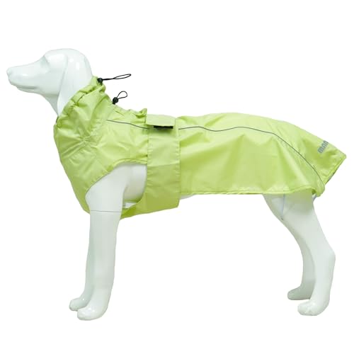Waterproof Dog Raincoat with Reflective Strip, Adjustable Breathable Rain Coat Jacket with Leash Hole for Dogs (Light Green, X-Small) - color: Light Green, size: X-Small