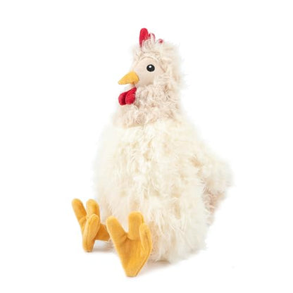 Best Pet Supplies Interactive Squeaky Dog Chew Toy, Ideal Dog Toys for Chewers, Small, Medium & Large Dogs, and Fetch Lovers - Crinkle Chicken (Beige), Large - color: Crinkle Chicken (Beige), size: Large