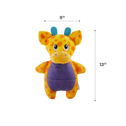 Outward Hound by Nina Ottosson Puzzle Palz Interactive Plush Dog Puzzle Dog Enrichment Toys, Plush, Squeaky, Giraffe, Yellow - color: Puzzle Palz Giraffe