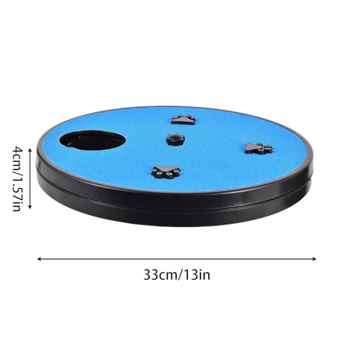 Adjustable Dog Nail Scratch Board with Treat Box 33x33x4cm Rotating Dog Nail Scratch Pad, Anti-Slip Interactive DogNail File Scratchs Pad, for Furniture Couch Floor Car Training Foraging - color: Blue