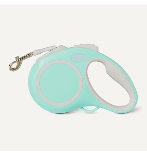 Amazon Basics Retractable Dog Leash, Double-Sided Reflective, 5m, Size S, Blue - size: S