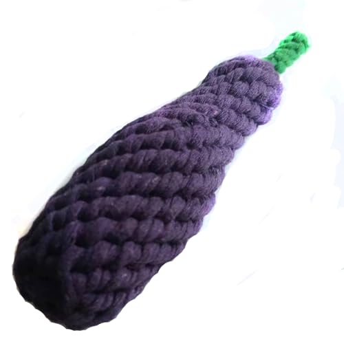 Dog Toys Puppy Teething Chew Toys,Cat Chew Toys Rope Toys,Safe Braided Rabbit Toys Healthy Gift - color: Purple eggplant