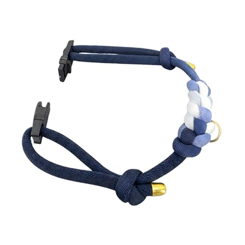 Breakaway Cat Collar – Adjustable Soft Breakaway Kitten Collar for Indoor & Outdoor Cats 6–13 Inch, Includes 2 Split Rings and Yellow Bell, Lightweight, Handmade in California (Blue Ombre) - color: Blue Ombre