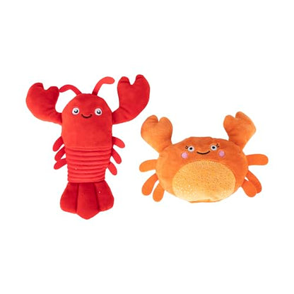 Fringe Studio Plush Dog Toy Set,You're Pretty Snappy Lobster & Crab 2 Piece Set,Pet Shop Collection (312061) - color: You're Pretty Snappy